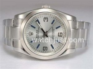 Brillant Rolex Air-King Replica automatique avec cadran blanc | AKW45