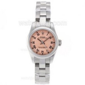 Brillant Rolex Air-King Replica suisse ETA 2671 champagne Dial S / S- Dame Taille | AKW3