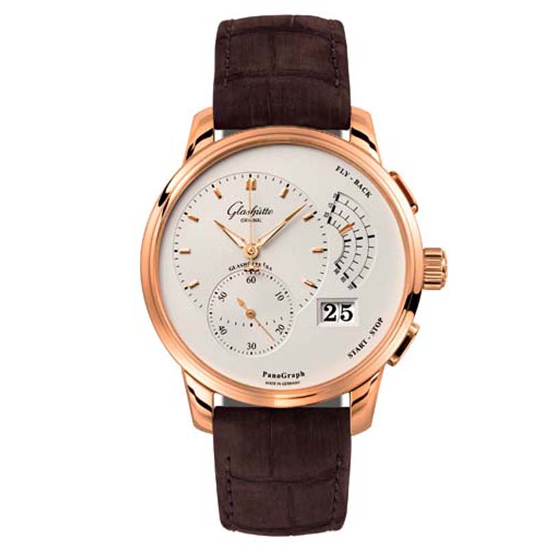 [ Germany ] Series 61-03-25-15-05 Glashütte Original PanoGraph manual mechanical watches men (Glashütte Original)