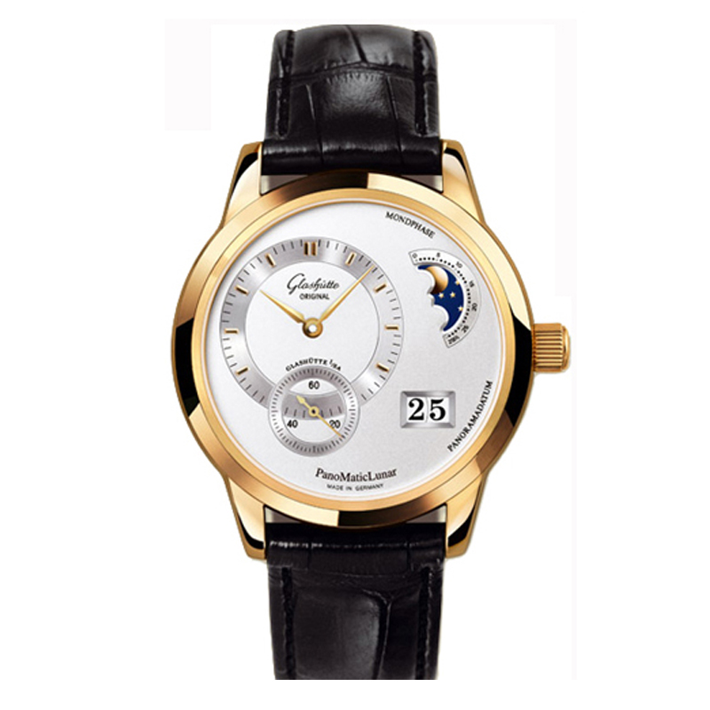 [ Germany ] Series 90-02-01-01-04 Glashütte Original PanoMaticLunar phase automatic mechanical watches men (Glashütte Original)