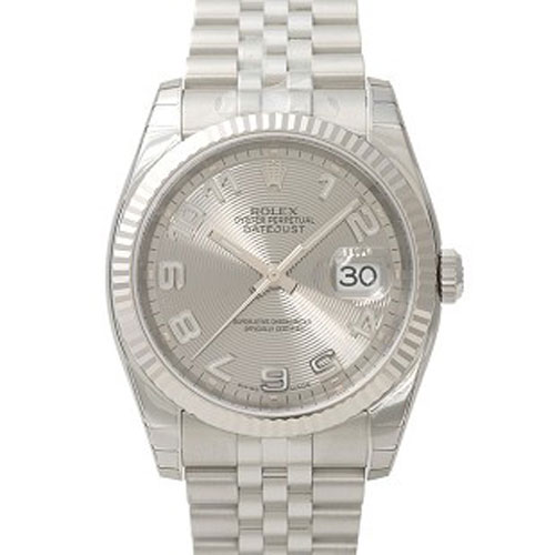 116234-63600 Rolex Datejust automatic mechanical men watch silver surface (Rolex)