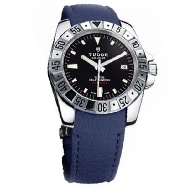 Tudor AERONAUT Series 20020-Calf leather light blue men's automatic mechanical watches (Tudor) matte black dial