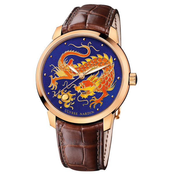 Ulysse Nardin CLASSICO gilt watch men's automatic mechanical watch series 8156-111-2/92 (UIysse Nardin)