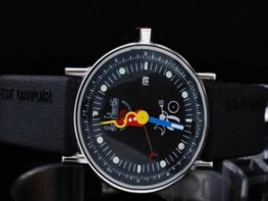 Replica Alain Silberstein Watch Classic Automatic Movement Black Dial and Silver Case-Black Rubber S