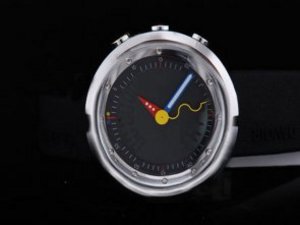 Replica Alain Silberstein Watch Classic Digtal Diaplay Automatic Black Rubber Strap