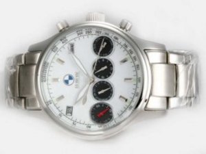 Replica BMW Watch Chronograph Automati White Dial