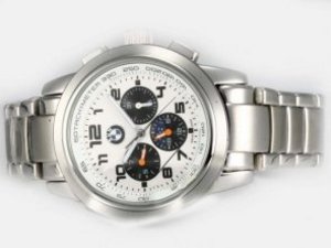 Replica BMW Watch Moonphase Chronograph Automatic White Dial