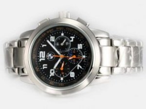 Replica BMW Watch Moonphase Chronograph Automatic Black Dial