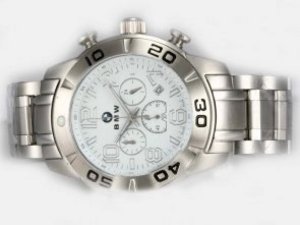 Replica BMW Watch Working Chronograph White Dial