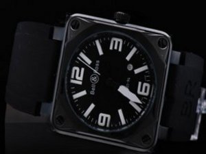 Replica Bell&Ross Watch 01-92 Automatic Movement PVD Case and Bezel with Black Dial and White Markin