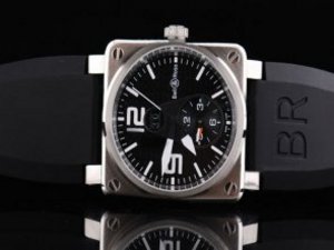 Replica Bell&Ross Watch 01-94 Automatic Movement Silver Case with Black Dial and White Marking-Black