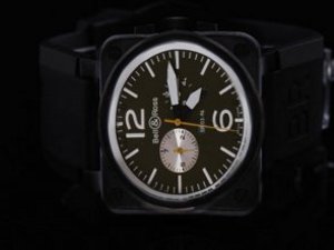 Replica Bell&Ross Watch Asia ETA Movement PVD Case with Black Dial and White Marking