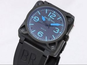 Replica Bell&Ross Watch Automatic Movement Black Case and Blue Dial and Marking