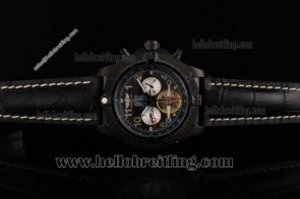 Breitling Aeromarine Avenger Tourbillon PVD Watch with Leather S