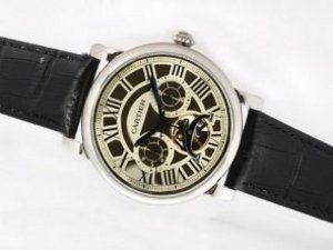 Replica Cartier Watch Ballon Bleu De Watch Tourbillon Automatic Beige Dial-AR Coating