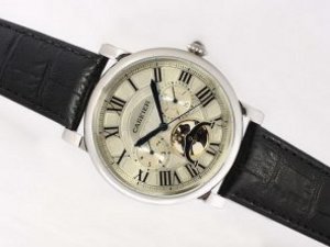 Replica Cartier Watch Ballon Bleu De Watch Tourbillon Automatic Rose Gold Case Black Dial