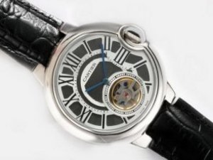 Replica Cartier Watch Ballon Bleu De Watch Tourbillon Manual Winding Black Dial