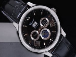 Replica Chopard Watch Chronometre Black Dial with White Bezel