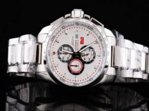 Replica Chopard Watch Gran Turismo GT XL Chronograph Quartz Movement White Dial and Silver Case-SSba