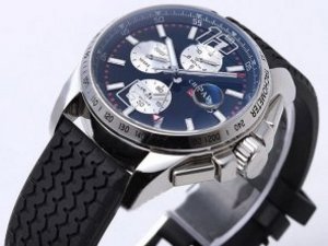 Replica Chopard Watch Gran Turismo GT XL Chronometer Automatic Black Dial with Black Rubber Strap