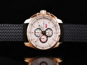 Replica Chopard Watch Gran Turismo GT XL Chronograph Quartz Movement Rose Gold Case with White Dial