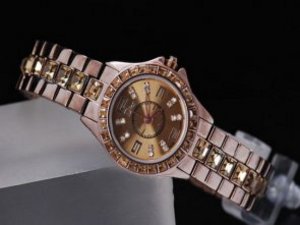 Replica Christian Dior Watch Classic Full Brown Gold with Diamond Lady Model