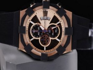 Replica Concord Watch C1 Regulator Chronograph Automatic Movement Rose Gold Case with Black