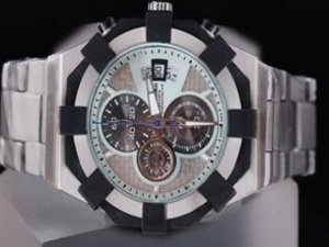 Replica Concord Watch C1 Regulator Working Chronograph Gray Dial -Steel Strap