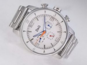 Replica D&G Watch Chronograph Automatic White Dial