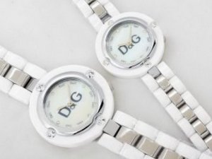 Replica D&G Watch Poly Collection Ceramic Coated Case MOP Dial with Diamond Marking-Couple Watch