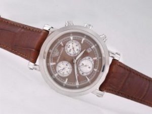 Replica Emporio Armani Watch Chronograph Automatic Brown Dial and Strap