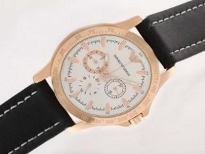 Replica Emporio Armani Watch Chronograph Automatic Rose Gold Case White Dial