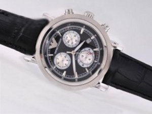 Replica Emporio Armani Watch Chronograph Automatic Black Dial