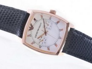 Replica Emporio Armani Watch Chronograph Gold Case White Dial