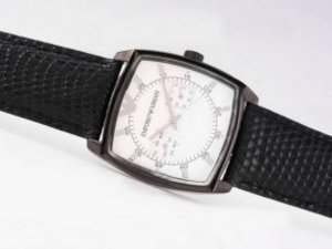 Replica Emporio Armani Watch Chronograph PVD Case Black Dial