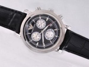 Replica Emporio Armani Watch Chronograph Automatic Black Dial