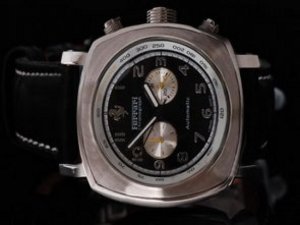 Replica Ferrari Watch Chronograph Automatic Black Dial with White Case