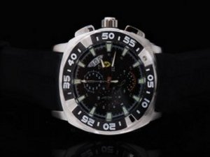 Replica Ferrari Watch Working Chronograph Quartz Movement Black Graduated Bezel and Black Dial-Small