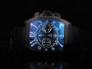 Replica Franck Muller Watch Casablanca Chronograph Quartz Movement PVD Case with Black Dial and Whit