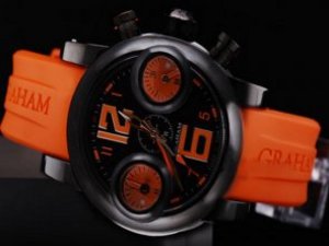 Replica Graham Watch Chronofighter Swordfish Automatic PVD Case Black Dial and Red Marking