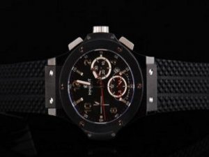 Replica Hublot Watch Big Bang Swiss Valjoux 7750 Automatic Movement PVD Case with Black Dial and Sil