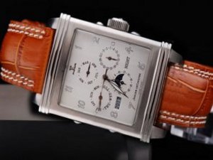 Replica Jaeger-Lecoultre Watch Automatic Movement White Dial and Leather Strap