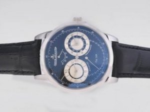 Replica Jaeger-Lecoultre Watch Duometre Working Power Reserve Black Dial-AR Coating