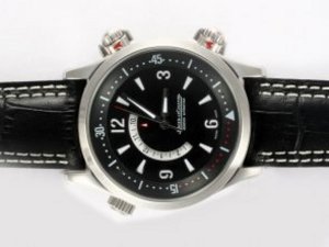 Replica Jaeger-Lecoultre Watch Master Compressor Memovox Manual Winding Black Dial