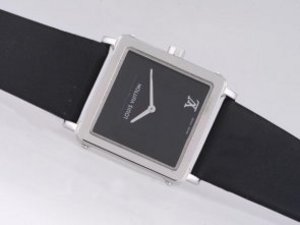 Replica Louis Vuitton Classic Watch Black Dial-Lady Size