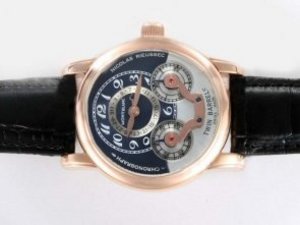Replica Montblanc Others Watch Twin Barrels Chronograph Automatic Gold Case with Blue Dial