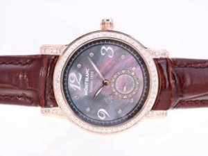 Replica Montblanc Others Watch Villeret 1858 Swiss ETA Movement Rose Gold Case-Lady Model