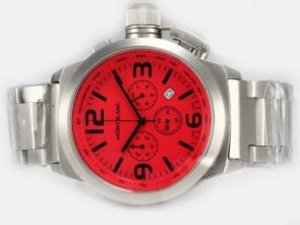Replica Montblanc Star Watch Working Chronograph Red Dial