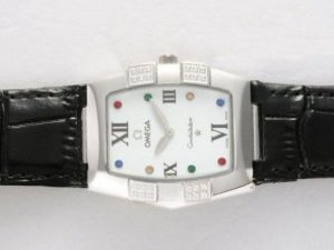 Replica Omega Constellation Watch Diamond White Dial Lady Size