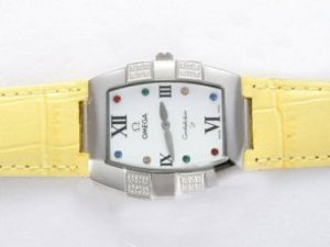Replica Omega Constellation Watch Diamond with White Dial Lady Size